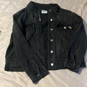 ZYIA Activewear- Black Denim Jacket